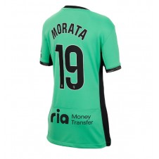 Atletico Madrid Alvaro Morata #19 Tredjedrakt Kvinner 2023-24 Kortermet